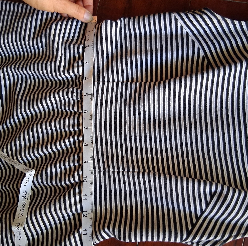 Merona Black and White Striped Fit And Flare Dress - Picture 3 of 6